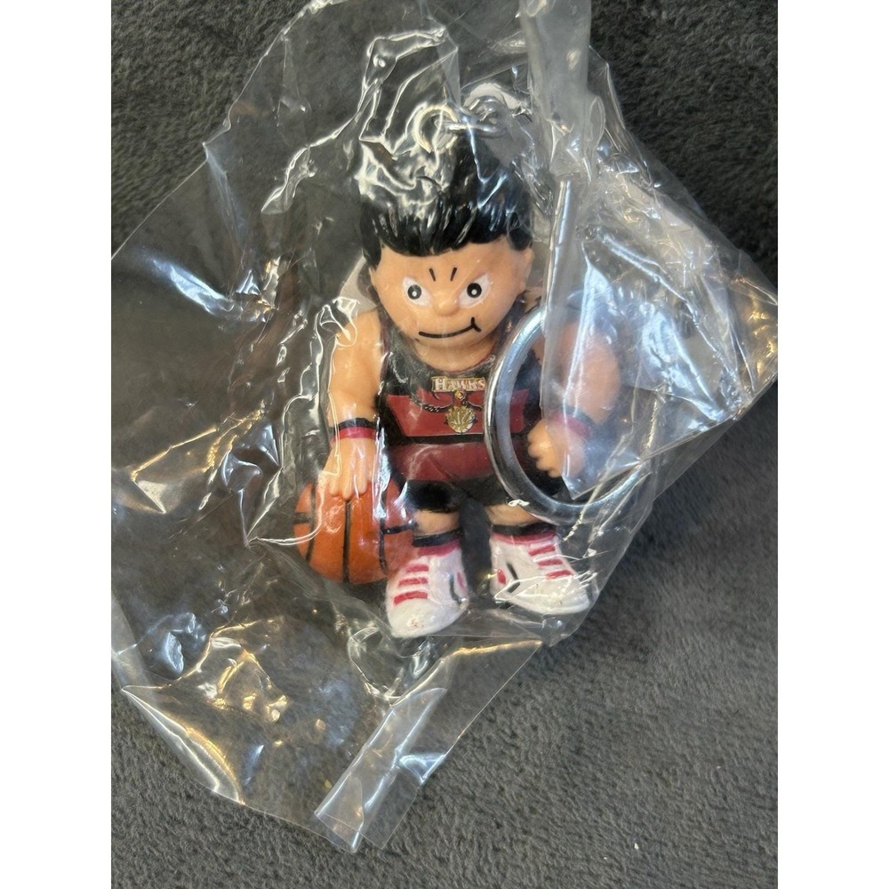 1988 Lil Sports Brat Atlanta Hawks NBA Basketball Keychain Vintage Sealed NOS